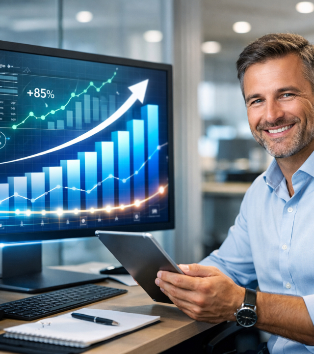 entrepreneur et technologie dans un bureau moderne